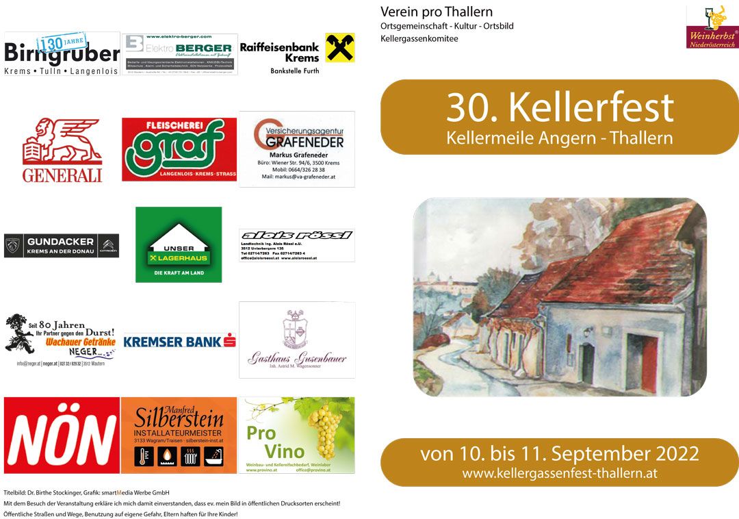 Werbung für 30. Kellerfest